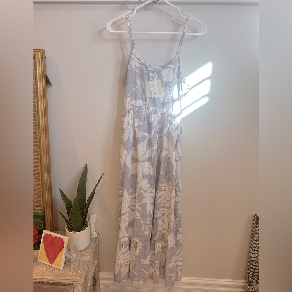 Kiwi + Punch Floral Blue and white Maxi Dress Small - Picture 6 of 6